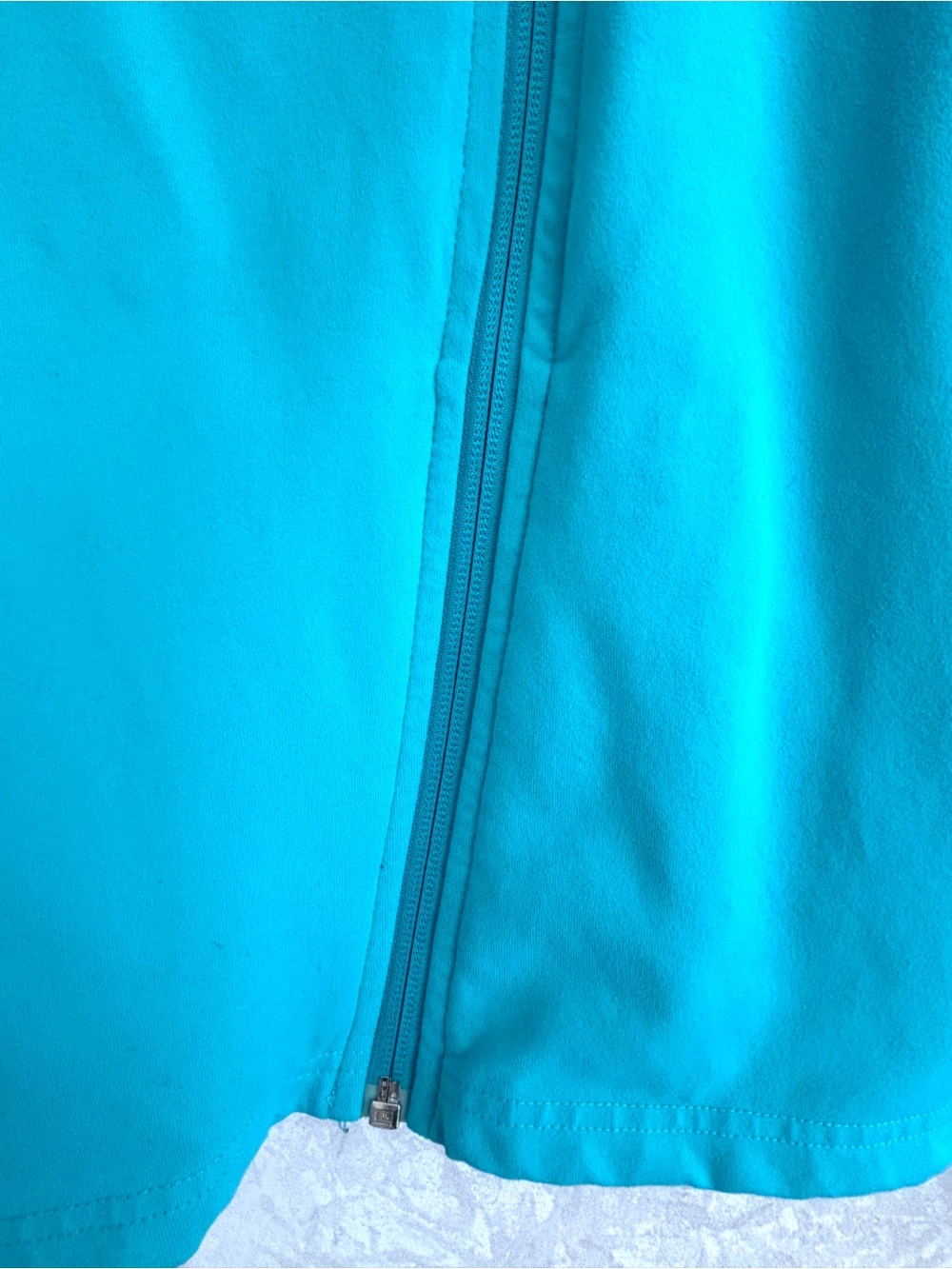 Karma Turquoise Asymmetrical Zip Dolman Sleeve Activewear Yoga Jacket S - Picture 4 of 7
